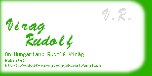 virag rudolf business card